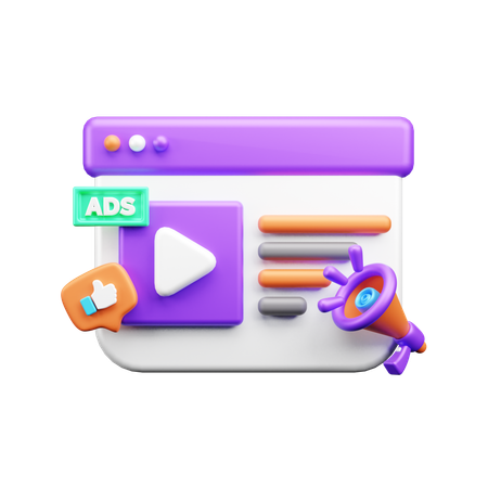 Video Marketing  3D Icon