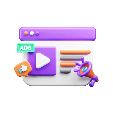 Video Marketing  3D Icon