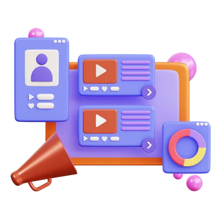 Video Marketing  3D Icon