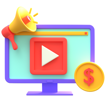 Video Marketing  3D Icon