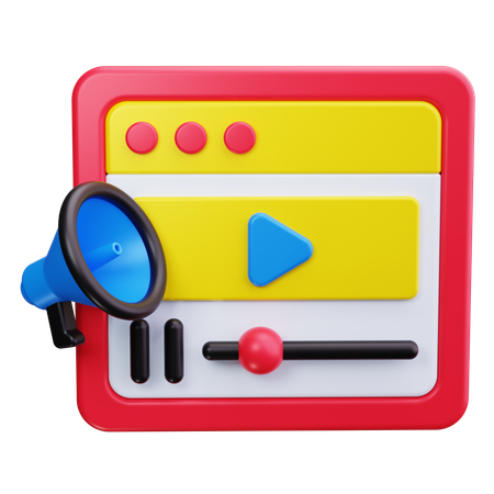 Video Marketing  3D Icon