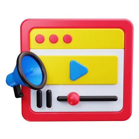 Video Marketing  3D Icon