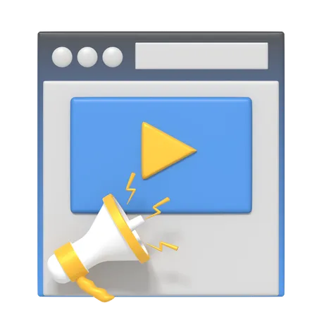 Video Marketing  3D Icon