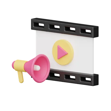 Video Marketing  3D Icon