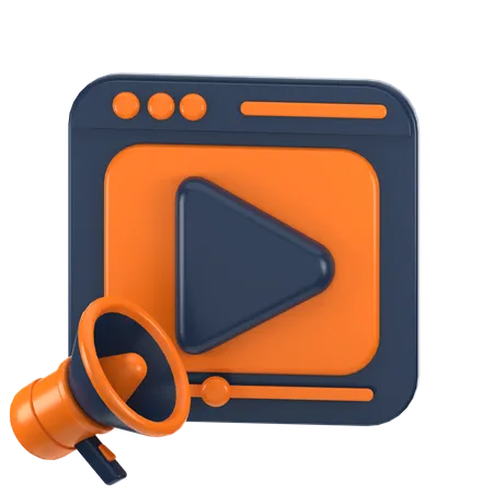 Video Marketing  3D Icon