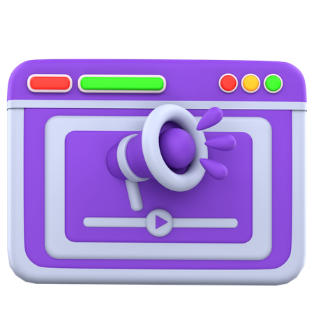 Video Marketing  3D Icon