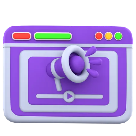 Video Marketing  3D Icon