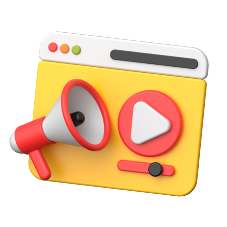 Video Marketing  3D Icon