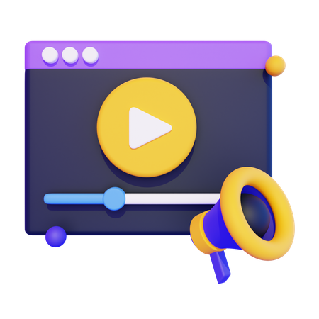 Video Marketing  3D Icon