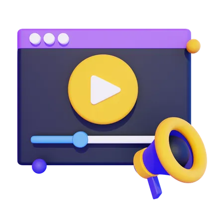 Video Marketing  3D Icon