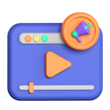 Video Marketing  3D Icon