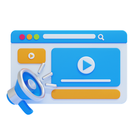 Video Marketing  3D Icon