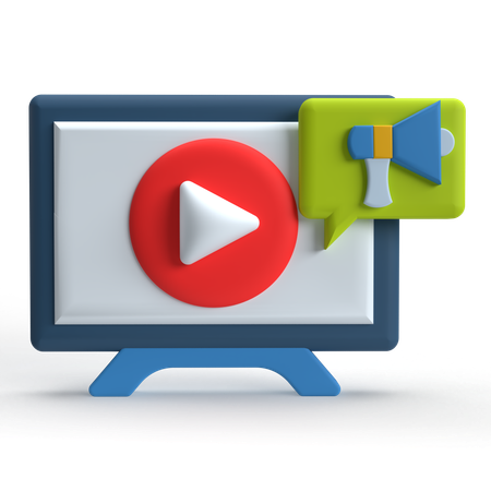 Video Marketing  3D Icon