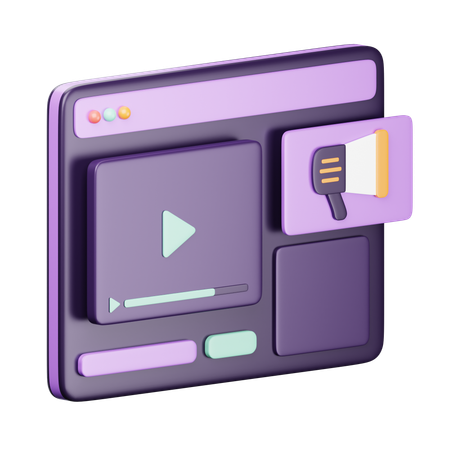 Video Marketing  3D Icon