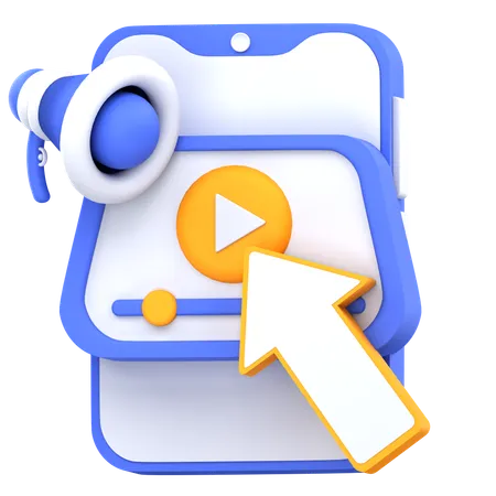 Video marketing  3D Icon