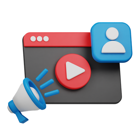 Video Marketing  3D Icon