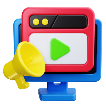 Video Marketing  3D Icon