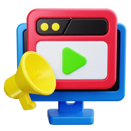 Video Marketing  3D Icon