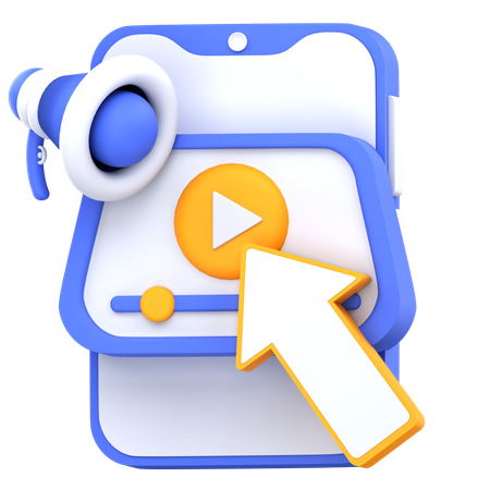 Video marketing  3D Icon