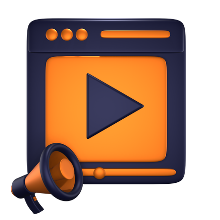 Video Marketing  3D Icon