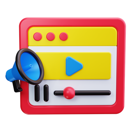 Video Marketing  3D Icon
