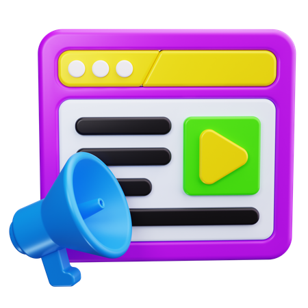 Video Marketing  3D Icon