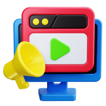 Video Marketing  3D Icon