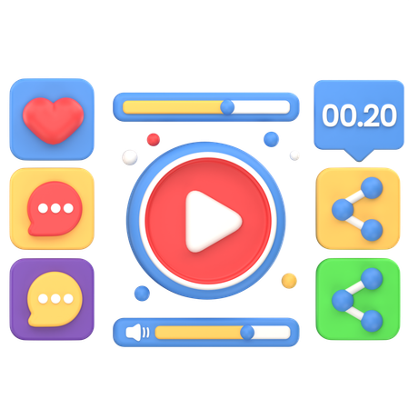 Video marketing  3D Icon