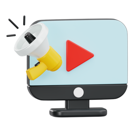 Video marketing  3D Icon