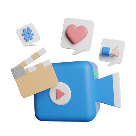 Video marketing  3D Icon