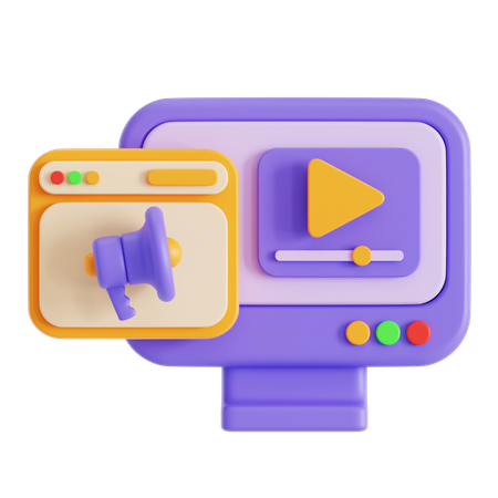 Video Marketing  3D Icon