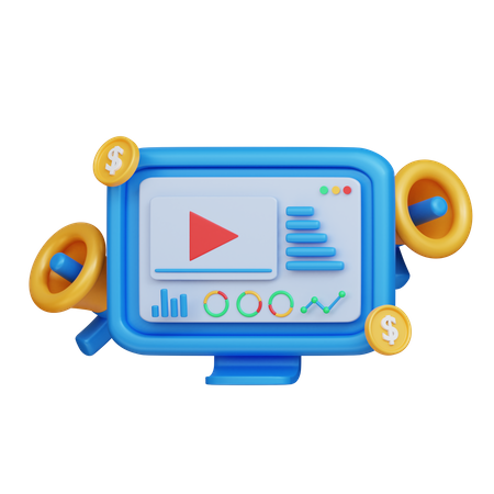 Video Marketing  3D Icon