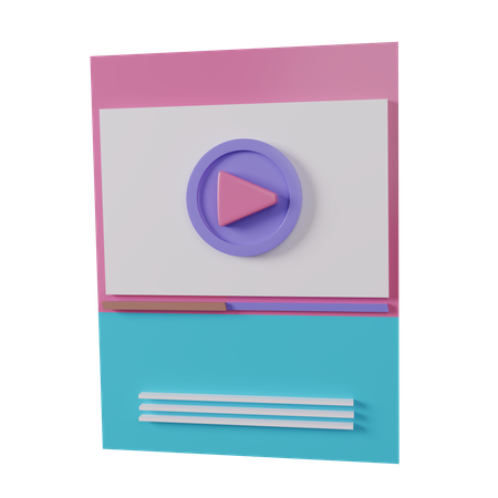 Video Marketing  3D Illustration