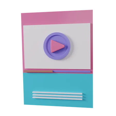 Video Marketing  3D Illustration