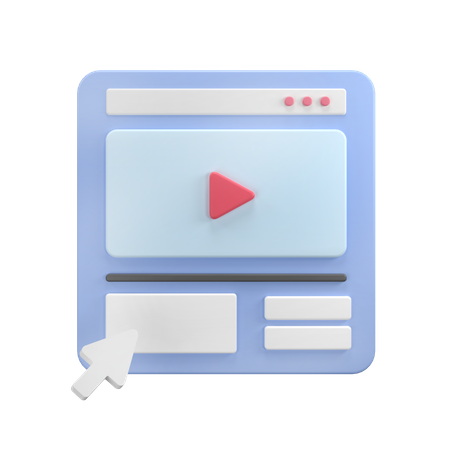 Video Marketing  3D Illustration