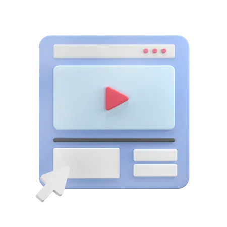 Video Marketing  3D Illustration