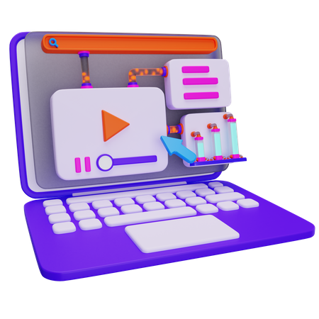 Video Marketing  3D Illustration