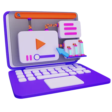 Video Marketing  3D Illustration