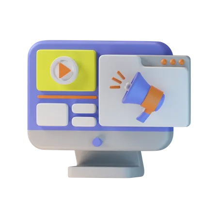 Vídeo marketing  3D Icon