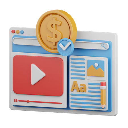 Marketing vidéo  3D Icon