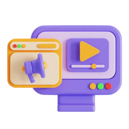 Videomarketing  3D Icon