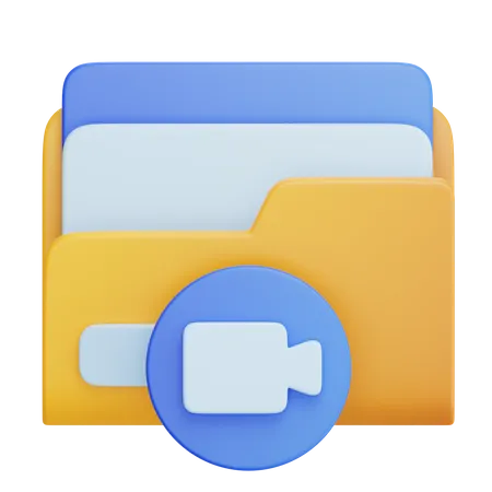 Video Meeting Files  3D Icon