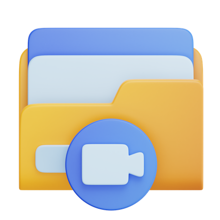 Video Meeting Files  3D Icon
