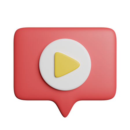 Video Message  3D Icon