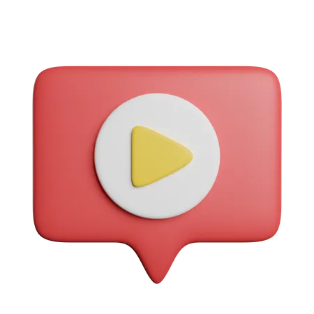 Video Message  3D Icon