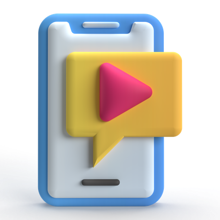 Video Message  3D Icon