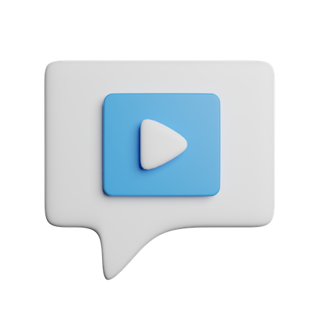 Video Message  3D Icon