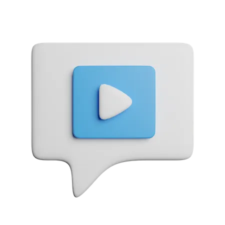 Buble Chat Video 3D Icon