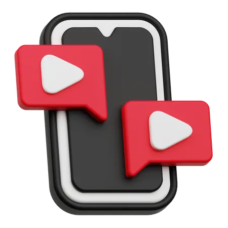 Vidéo mobile  3D Icon