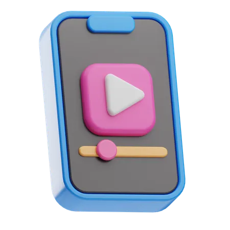 Vidéo mobile  3D Icon